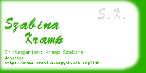 szabina kramp business card